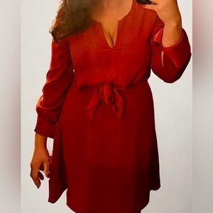 Ann Taylor Keyhole dress burnt orange/red size 4